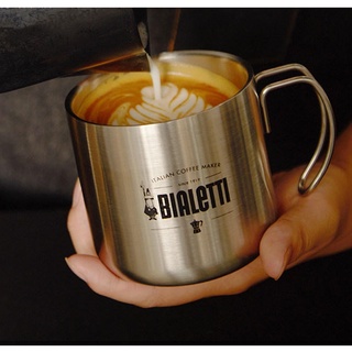 【全球運動】bialetti 不銹鋼咖啡杯 雙層隔熱304不銹鋼 限量絕版品 比樂蒂 陶瓷 防滑 ins風摩卡壺墊
