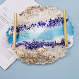 Yoo水晶滴膠模具杯墊杯墊託盤矽膠水晶模具手工模具