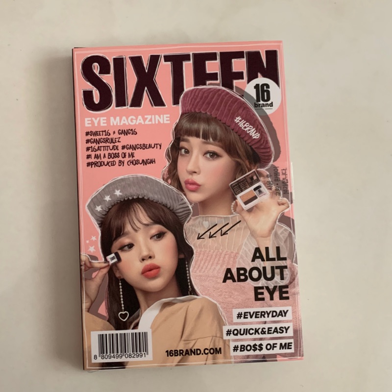 韓國 16brand 迷你雜誌雙色眼影盤（全新）