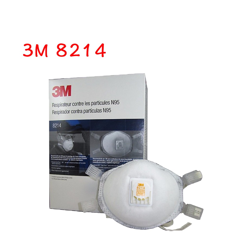 3M 8214   電焊專用 帶閥電焊專用口罩 1盒10個  電銲口罩 焊接專用活性碳口罩