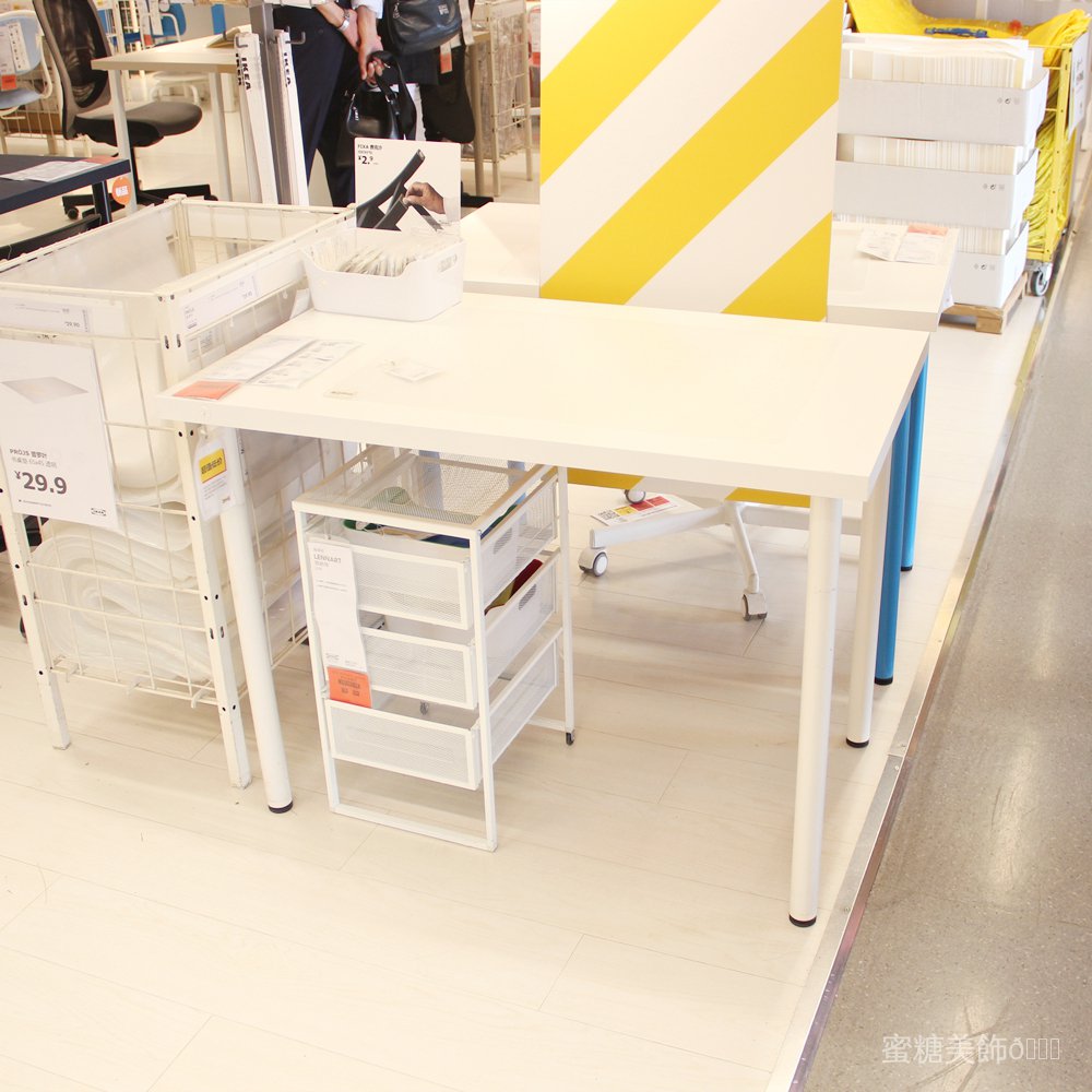 A02溫馨宜家IKEA利蒙桌子書桌辦公桌學習桌電腦桌便攜簡易展示擺攤桌辦公桌 電腦桌 學習桌 書桌電腦桌#簡約現代