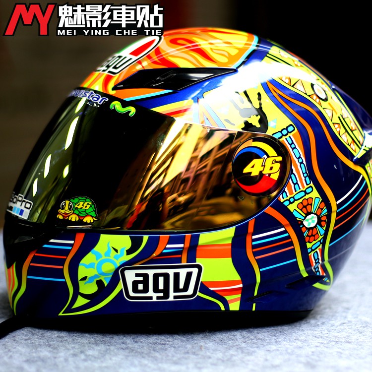 【現貨】
魅影車貼 頭盔貼 AGV K3 PISTA鏡片貼 羅西46號  鏡片貼組合貼紙