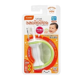 日本 Combi teteo 第一階段握把式刷牙訓練器 二手不含牙刷