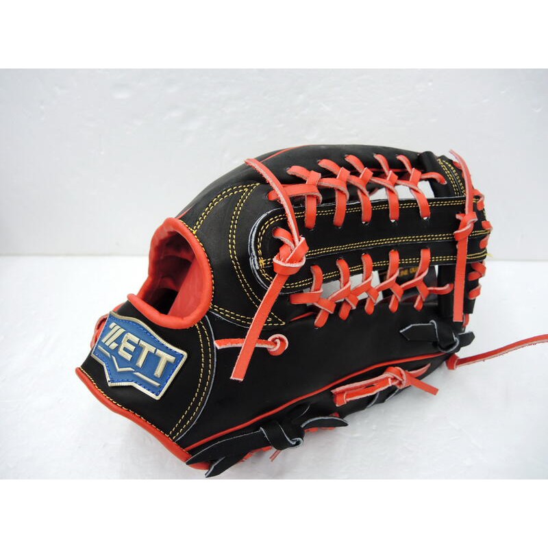 日本品牌 ZETT ~ 330系列 硬式牛皮 棒壘球手套 T網檔 13" (BPGT-33038)黑/紅