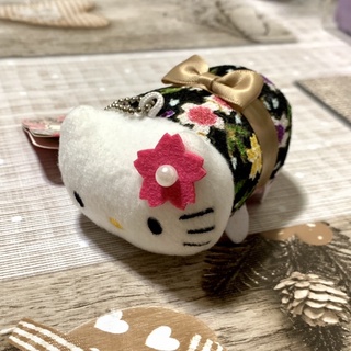Hello Kitty 日本帶回 正版 和服娃娃 趴姿吊飾