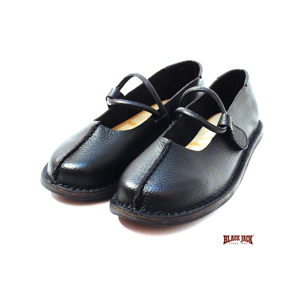【BLACKJACK】黑傑克舒適鞋簡約復古式瑪麗珍娃娃鞋2012-81－黑色/ 女-原價3280元