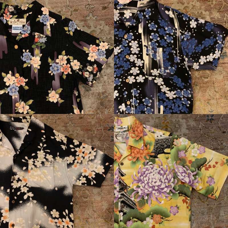 Hippie Online Shop 日本和柄襯衫vintage龍花柄龍金魚鶴橫須賀夏威夷襯衫 蝦皮購物