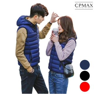 【CPMAX】日系超保暖羽絨背心 團體服 背心 男女 情侶背心 背心無袖 連帽 帽子可拆 保暖衣 帥氣 時尚【C170】