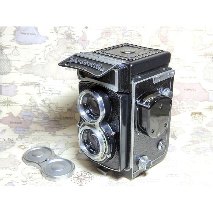 【跳蚤小舖子】 Yashica Yashicaflex S 稀有/日本第一部配置測光的TLR雙眼相機