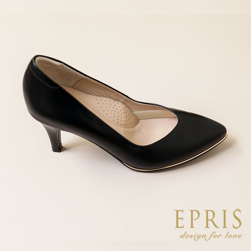 OL上班鞋尖頭系列7.5公分 純粹女神 大尺碼高跟鞋 手工鞋推薦17.5-28 EPRIS艾佩絲-時尚黑-P166