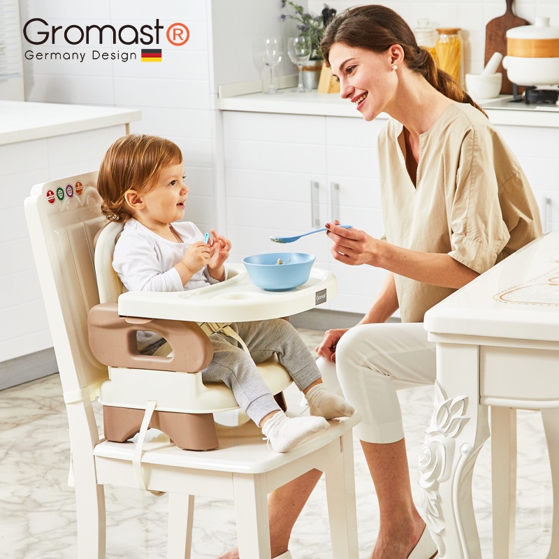 🉐熱銷免運 Gromast便攜式寶寶餐椅 兒童餐桌椅 多功能嬰兒吃飯椅子 可折疊座椅 寶寶必備