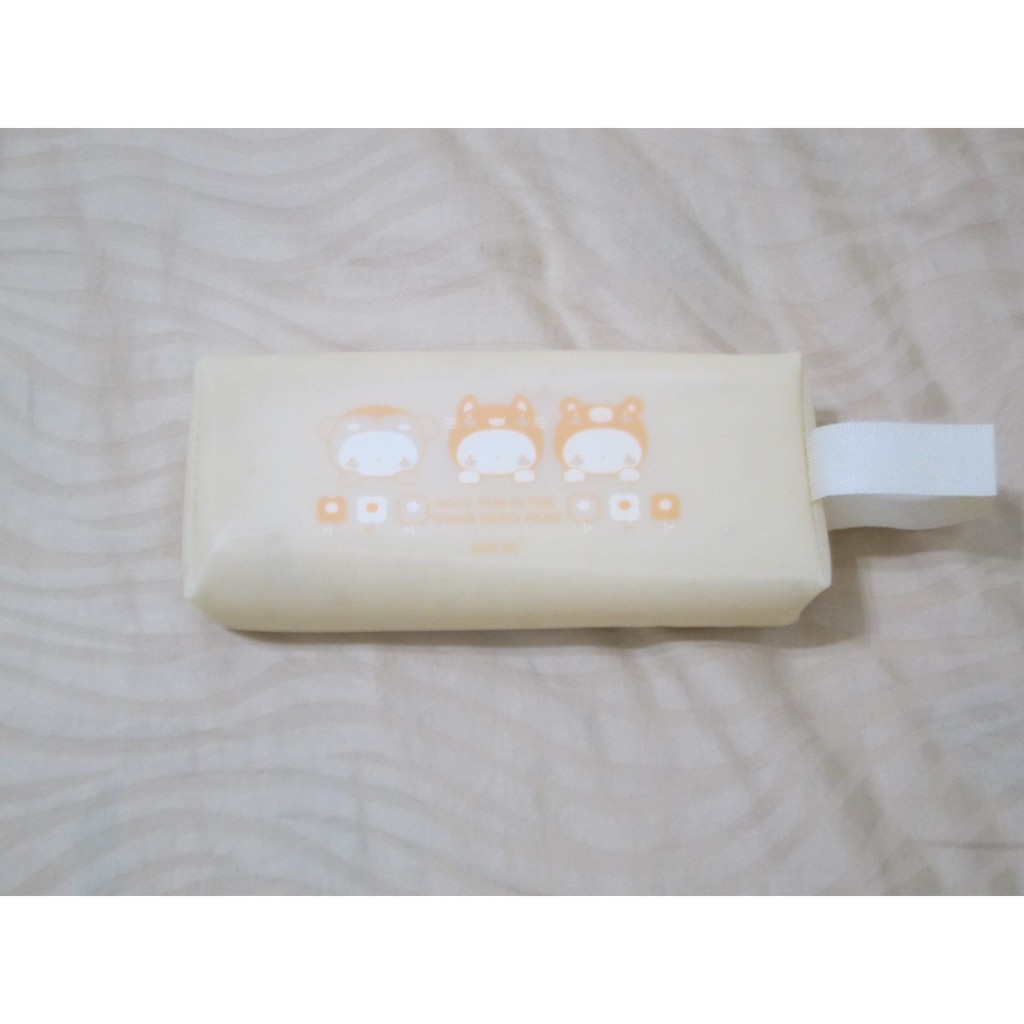全新 Wawa Neko 卡通粉黃 嫩黃 果凍 筆袋 收納袋 鉛筆盒 貓咪 熊熊 馬卡龍 化妝包 小包防水