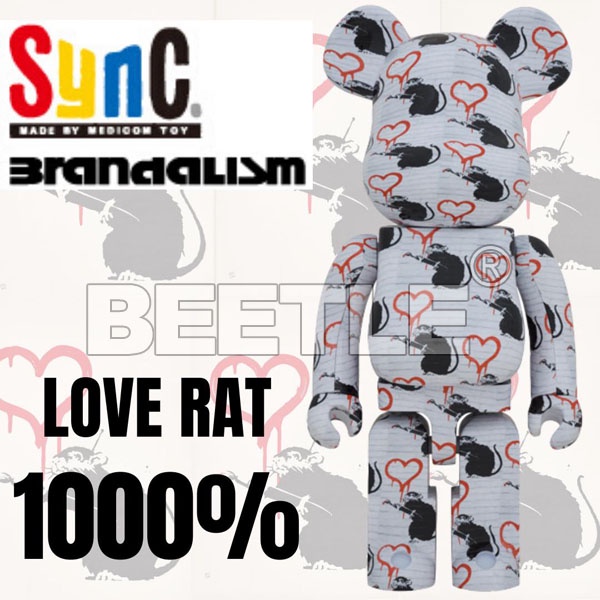 BEETLE BE@RBRICK LOVE RAT 愛心老鼠 愛老鼠 BANKSY 班克斯 庫柏力克熊 1000%