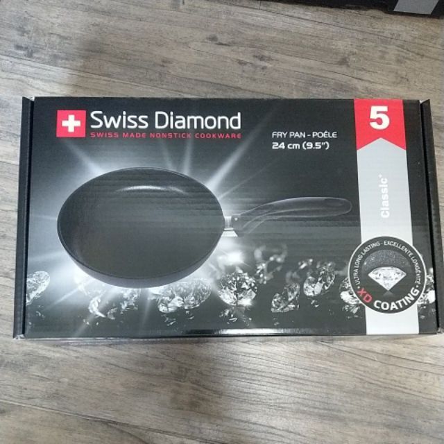 全聯 swiss diamond 頂級鑽石鍋 煎盤 24cm 無蓋