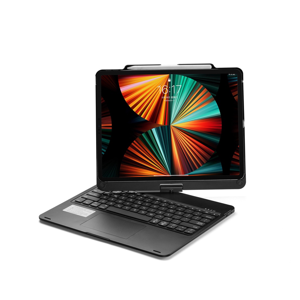 ipad2021款12.9寸旋轉藍牙鍵盤18/2020年ipad 滑鼠觸控鍵盤帶背光