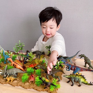 恐龍玩具紐奇霸王龍兒童恐龍玩具模擬動物模型套裝三角龍棘龍腕龍鐮刀龍