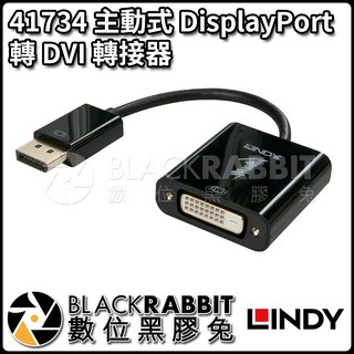 【 LINDY 林帝 41734 主動式 DisplayPort 轉 DVI 轉接器 】數位黑膠兔