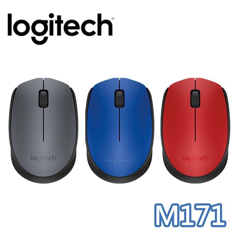 現貨 免運 Logitech 羅技 M171 便攜無線滑鼠 黑/紅/藍 滑鼠 無線 隨插即用 左右手可用
