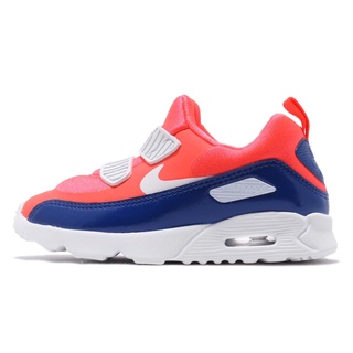 Nike 慢跑鞋 Air Max Tiny 90 TD 免綁鞋帶 紅 藍 童鞋 小童鞋【ACS】 881924-604