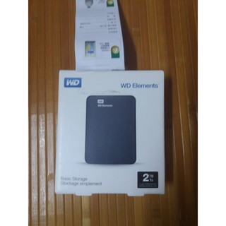 WD My Elements 2TB USB 3.0 2.5吋隨身硬碟 泰國製