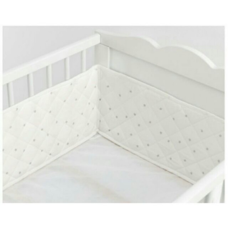 IKEA 嬰兒床欄防護墊/白色星星床圍款 9成9新出清