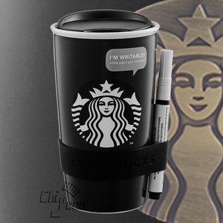 Starbucks 台灣星巴克 2017 CYO創意雙層馬克杯 黑Logo雙層馬克杯 黑品牌 黑女神 雙層杯 12oz