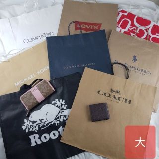 💥請詳讀尺寸說明💥 Roots Tommy Coach MK CK Guess Polo Levis 購物袋 紙袋
