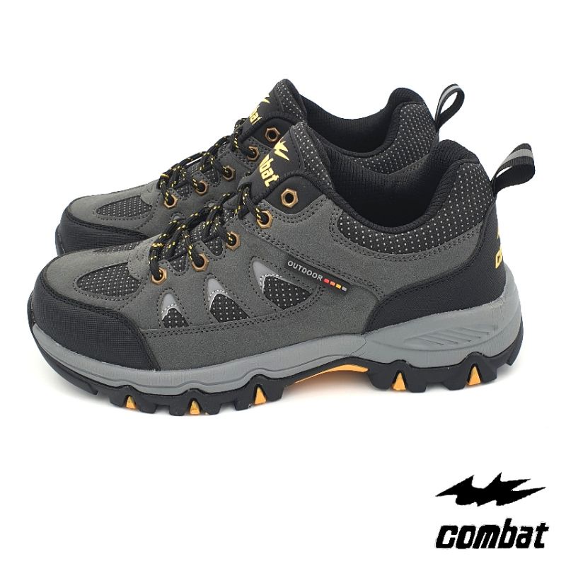 【米蘭鞋都】COMBAT (男) 機能 防潑水 戶外 登山鞋 健行 踏青鞋 透氣 止滑 583 灰色