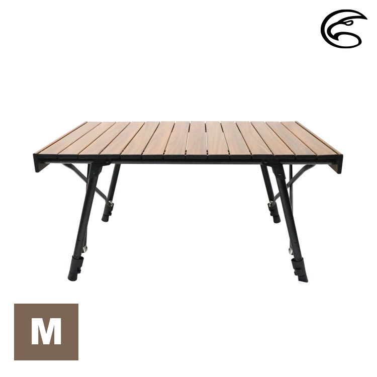 ADISI 木紋兩段式鋁捲桌 AS21028-1 (M) / 摺疊桌 露營桌 蛋捲桌 高度可調