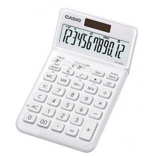 【八度空間】CASIO 輕盈優雅 雪晶白香檳計算機 12位數 可掀式面板 總和記憶器 JW-200SC WE