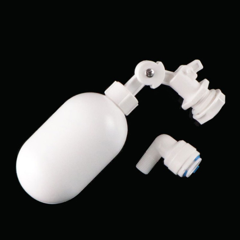 3/8英寸1/4英寸進水浮球閥白色塑料可調節自動填充浮球閥水塔水箱水控制開關