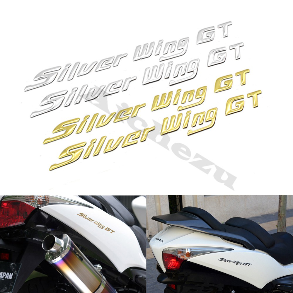 HONDA Acz 摩托車 3D 標誌徽章貼花油箱車輪標誌“銀翼”貼紙油箱貼花適用於本田銀翼/GT 250 400 60