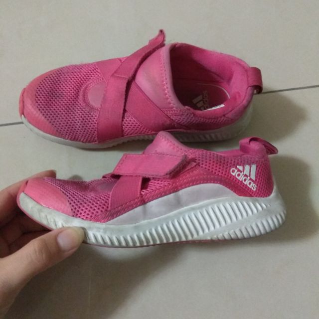 二手 adidas 童鞋 女童鞋 球鞋 運動鞋 粉紅色 鞋底20.5公分 尺寸17.5cm