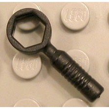 LEGO 樂高 人偶配件 零件 扳手 螺絲起子 黑色 6246d