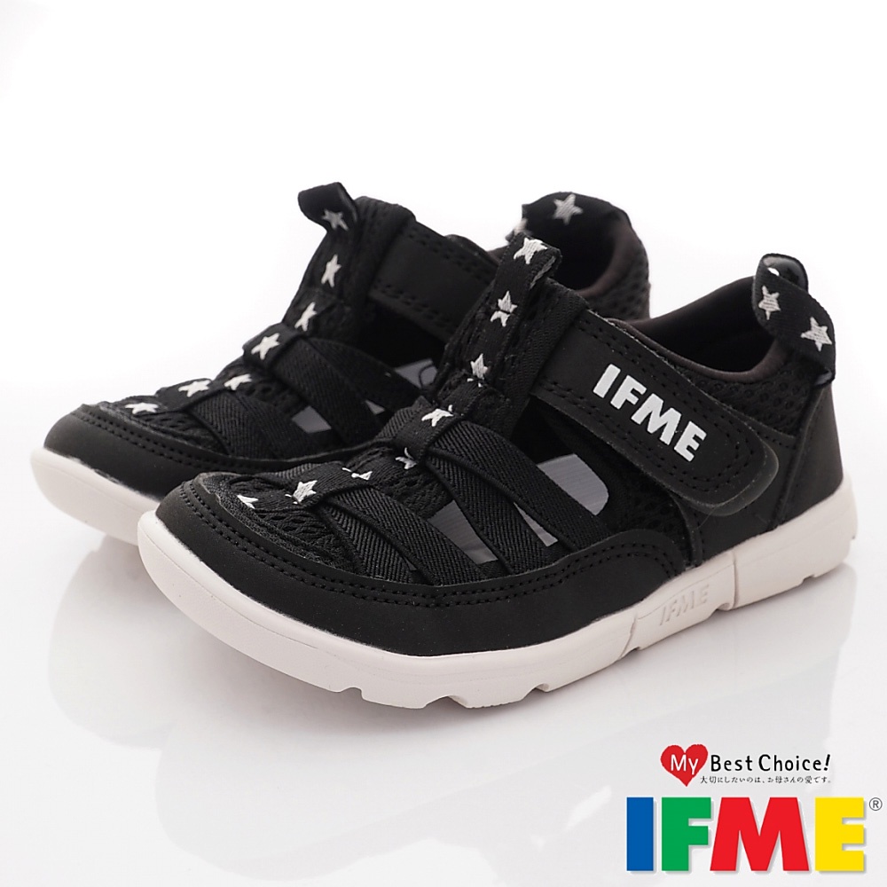日本IFME健康機能童鞋 新一代排水系列輕量星星水涼鞋款 30-231511黑 (中小童段) 15-21cm