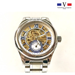 【范倫鐵諾 Valentino Coupeau】61625 羅馬文藝獨立小秒針皮帶鏤空機械腕錶