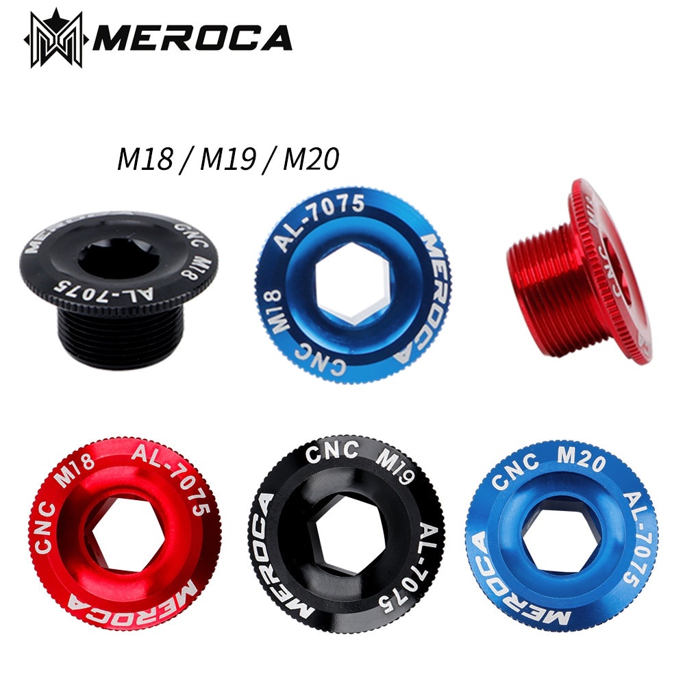 Meroca MTB 鋁合金 CNC 螺絲山地自行車曲柄蓋螺絲 M15/M18/M19/M20 螺栓適用於 SHIMAN