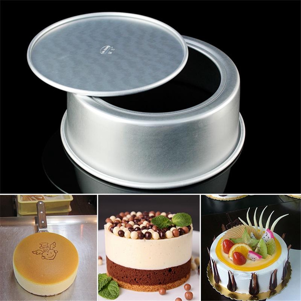 2/4/6英寸鋁合金可拆卸可重複圓形麵包烤底蛋糕盤模具托盤工具