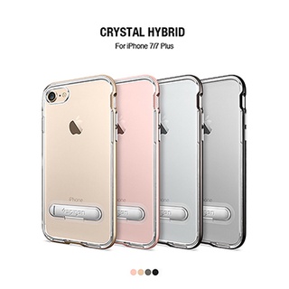 SGP SPIGEN iPhone 7 Plus 5.5吋 Crystal Hybrid 邊框防撞透明背蓋立式手機殼 金