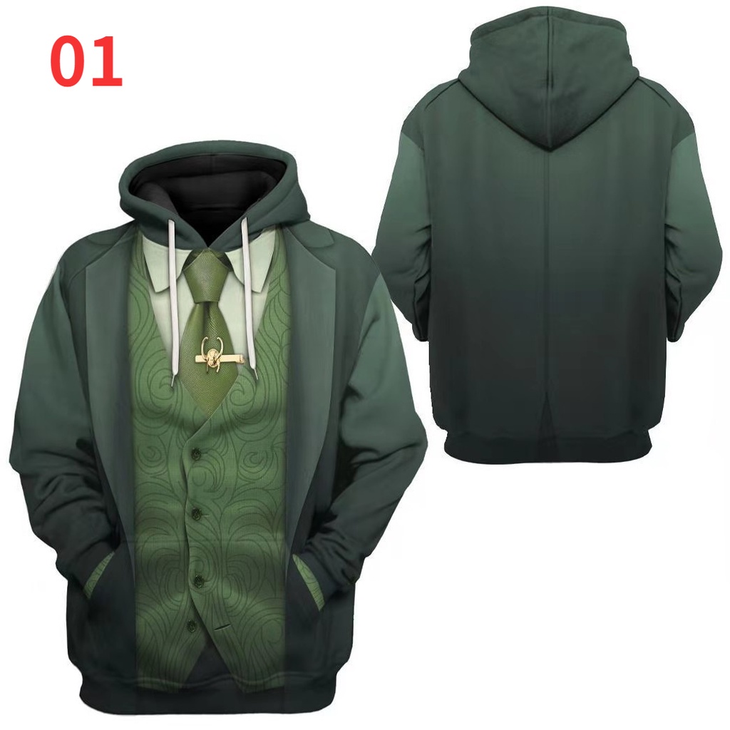 Loki Hoodie Superhero 毛衣三維印花夾克中性外套