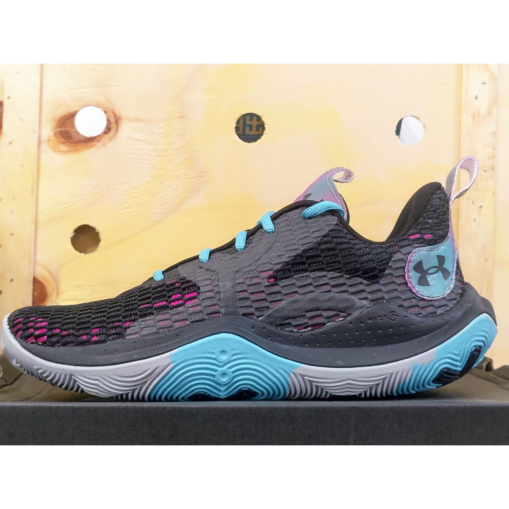 UNDER ARMOUR Spawn3 炫紫黑 籃球鞋 3024777-001 US9(27cm)