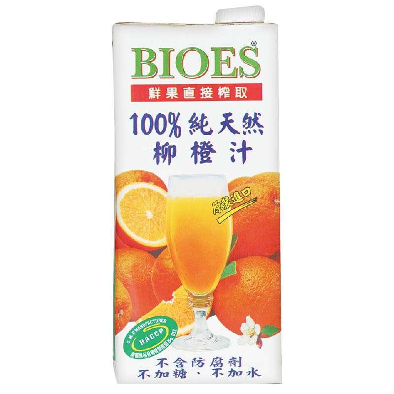 BIOES囍瑞 100%純天然柳橙汁 1L【家樂福】