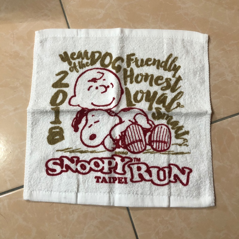 史努比 2018台北路跑紀念品 -毛巾