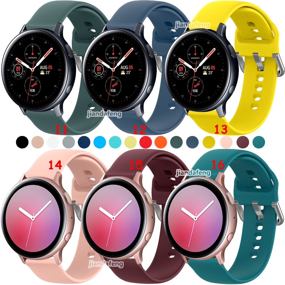 SAMSUNG 適用於三星 Galaxy Watch Active 1/2 40 / 44mm 的運動型矽膠錶帶