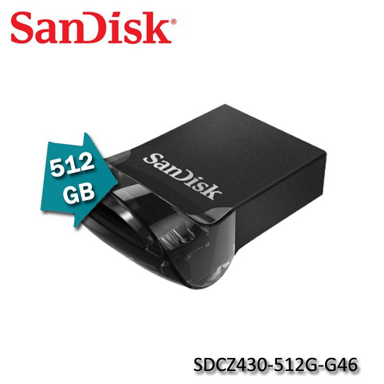 【3CTOWN】含稅公司貨 SanDisk Ultra Fit CZ430 512G 512GB USB3.1 隨身碟