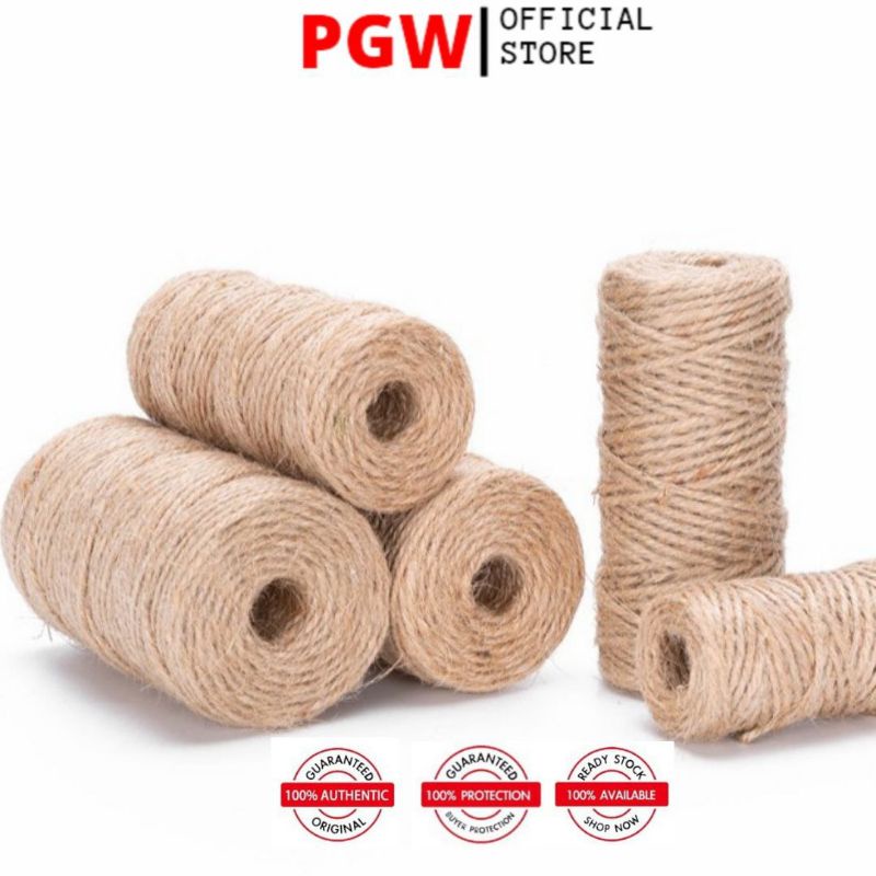 Pgw 黃麻繩黃麻繩黃麻繩 8 層粗麻布繩米粗麻布繩