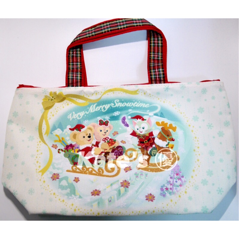 迪士尼樂園海洋 DUFFY 達菲 雪莉玫 畫家貓 聖誕節系列 保溫保冷袋 便當袋 手提袋