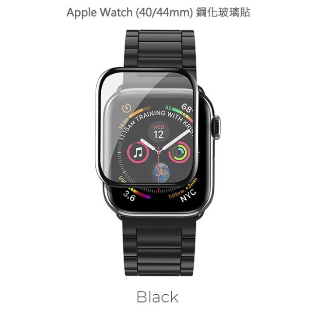 ~愛思摩比~Apple Watch4 3D滿版鋼化玻璃貼 曲面熱彎工藝 厚度0.15