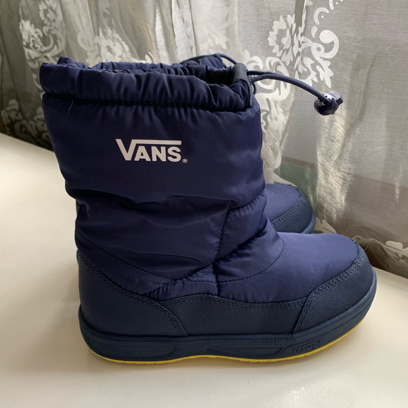 二手vans兒童雪靴 深藍色 17公分