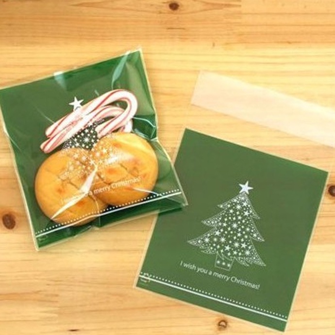 【CPMAX】聖誕自黏包裝袋 聖誕節餅乾袋 10x10 手工皂袋 糖果袋 馬卡龍袋 包裝袋 自黏袋 餅乾袋【1630H】